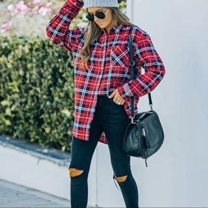 Vici Dolls Plaid Button Up